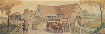 EGBERT NORMAN CLARK (1872-1942) Fur Traders, & Grist Mills.